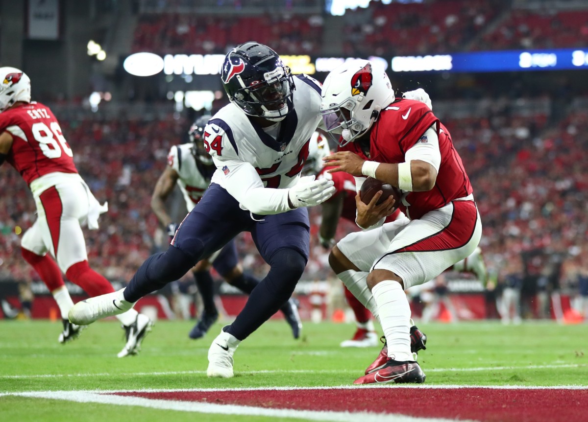 Houston Texans linebacker Jacob Martin sacks Arizona Cardinals QB Kyler Murray